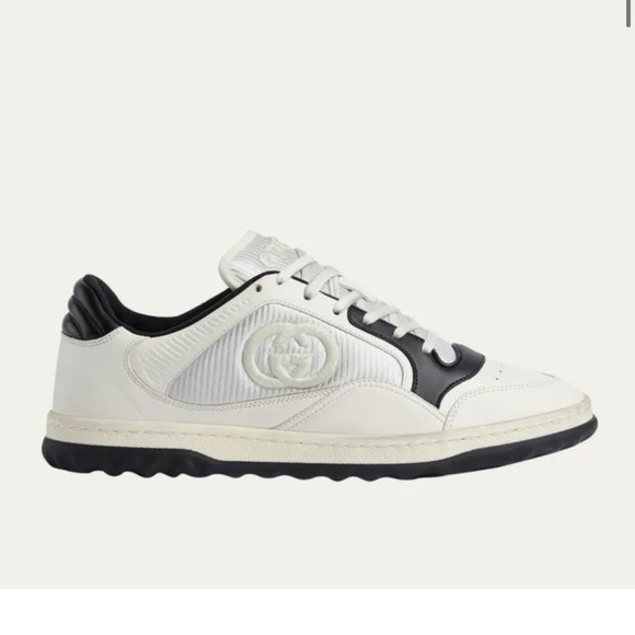 New in box Men’s GUCCI MAC80 Designer Sneakers shoes White black Size 7 Leather - Picture 3 of 10
